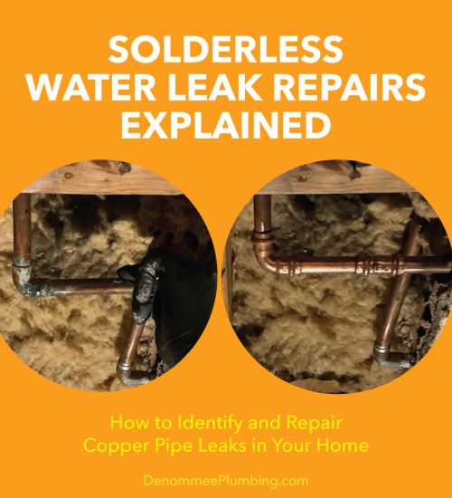 Learn the signs of a leaking copper pipe, what to do while you wait for help, and how Denommee uses press fittings for efficient, fire-free repairs.