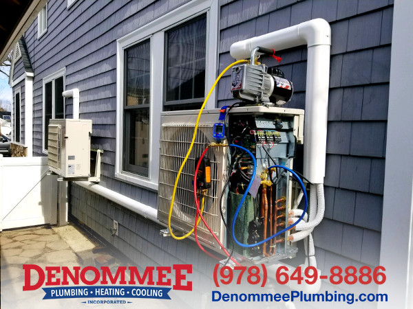 mitsubishi, ductless split heating, ductless cooling, chelmsford ma, denommee