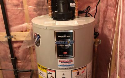 40 gallon Bradford White hot water heater installation in Chelmsford, MA