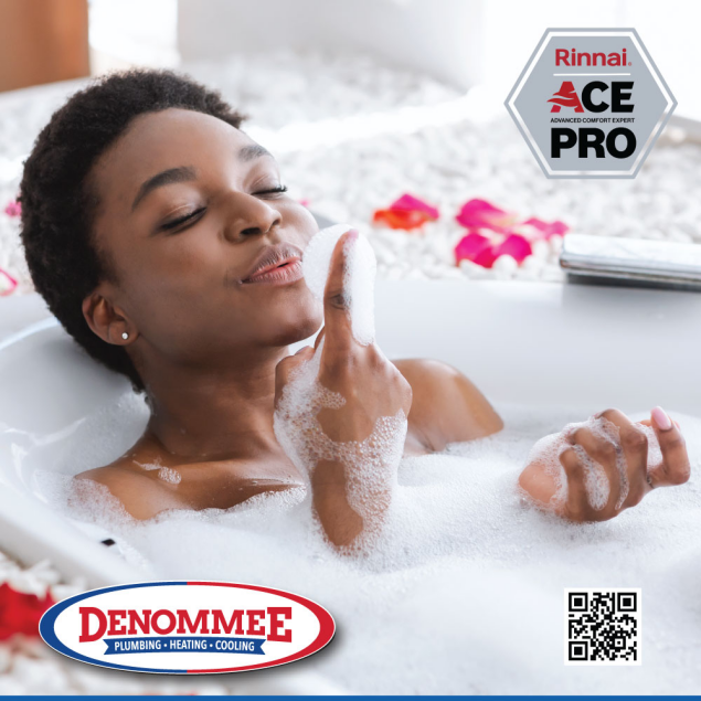 Relax and enjoy endless hot water with a tankless water heater.