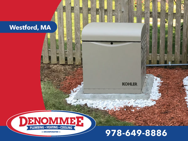 10 kW Kohler Natural Gas generator Installed in Westford, MA