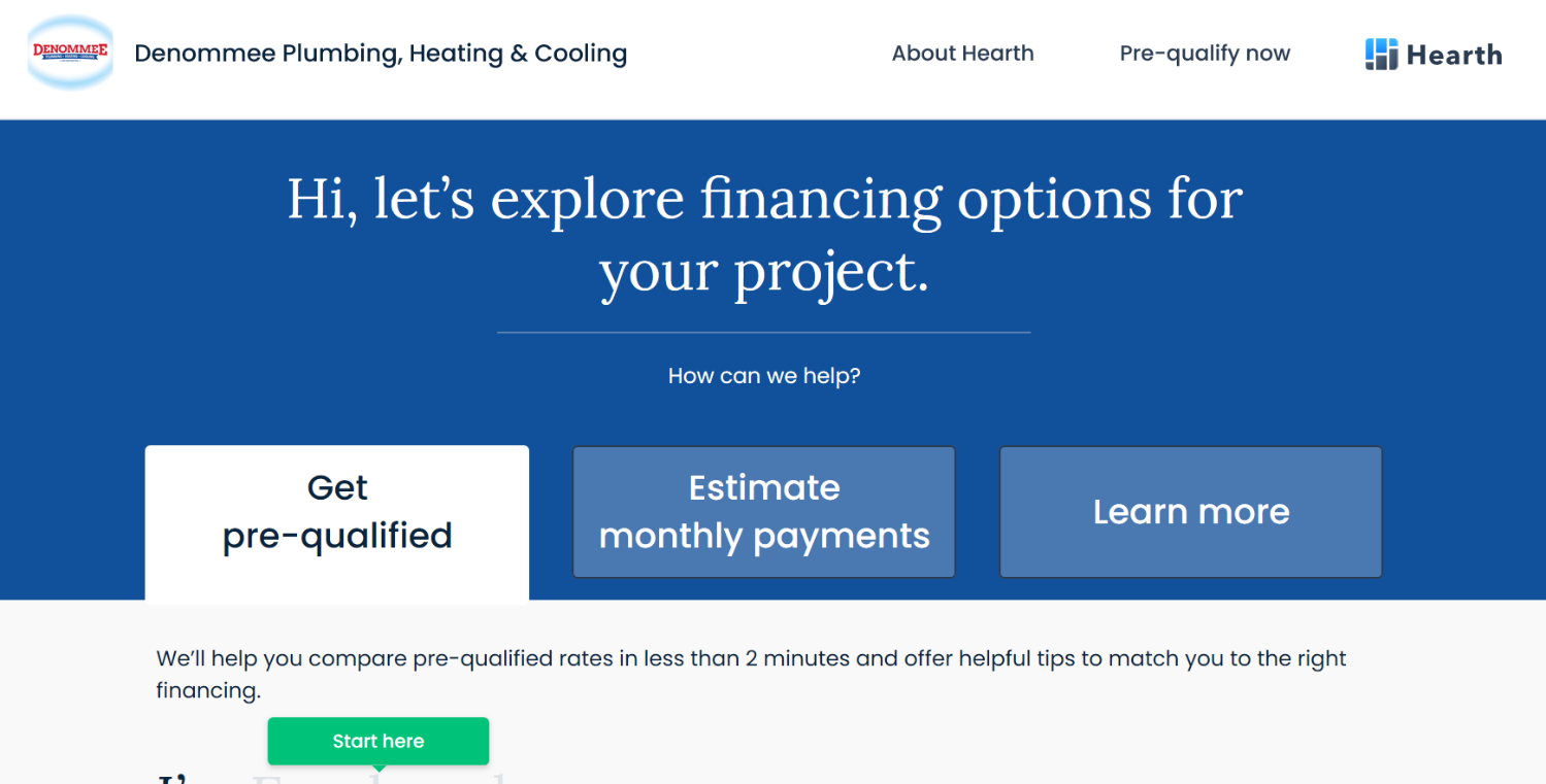 Fast, Convenient Financing Options from Hearth