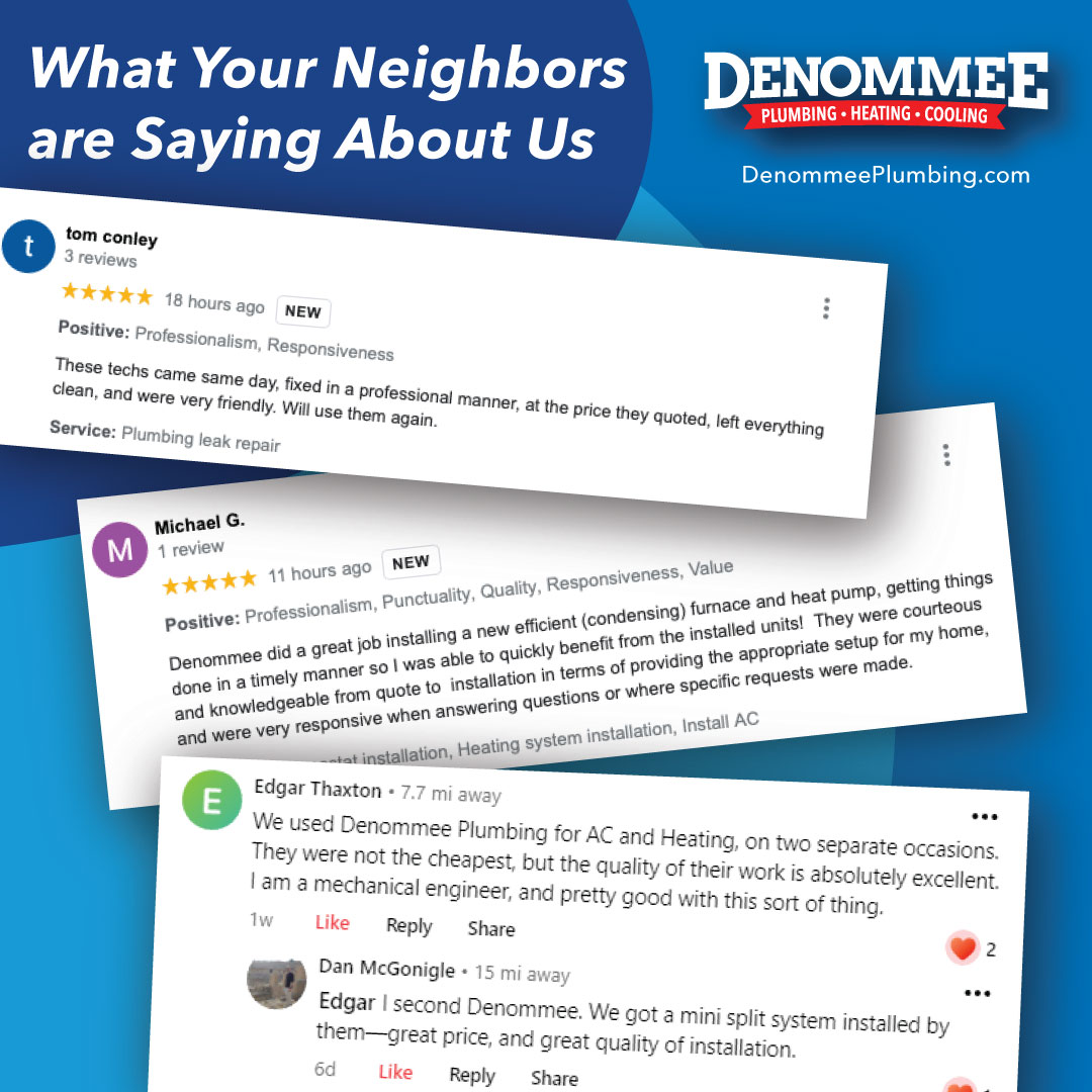 Your Neighbors are Talking About Denommee Plumbing