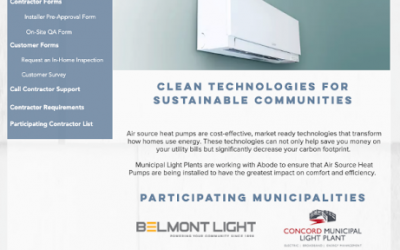 Municipal Light Plant Air Source Heat Pump Rebate Programs